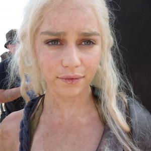 Emilia Clark as Danaerys in Game Of Thrones  season 2  Danaerys Dehydrated in the desert