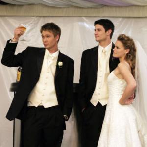 Still of James Lafferty Bethany Joy Lenz and Chad Michael Murray in One Tree Hill 2003