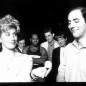 Cast of Quincy Long's SHAKER HEIGHTS. featuring Felicity Huffman & Jordan Lage, Atlantic Theater Company, NYC (1993).