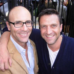 With fellow SPEED-THE-PLOW (2008 Broadway revival) cast mate Raúl Esparza. I filled in as Bobby Gould for a week following the sudden departure of Jeremy Piven.