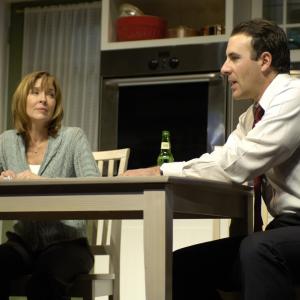 Donna Bullock & Jordan Lage as Howie in David Lindsay-Abaire's RABBIT HOLE at the Huntington Theater, Boston (2006).