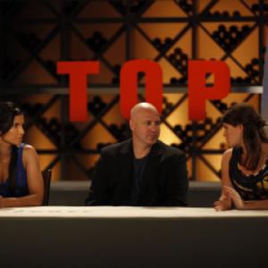 Still of Padma Lakshmi Gail Simmons and Tom Colicchio in Top Chef 2006