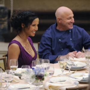 Still of Padma Lakshmi and Tom Colicchio in Top Chef (2006)