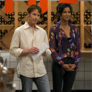 Still of Padma Lakshmi and Grant Achatz in Top Chef 2006