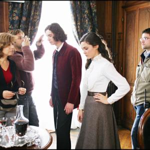 Juliette Lamboley on the set of Mademoiselle Gigi (2006) with director Caroline Huppert