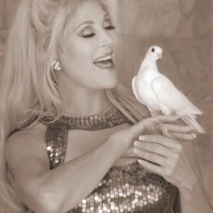 Audrey with Phoebe the Dove