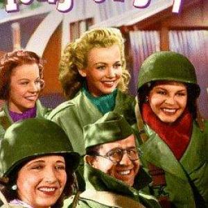 Kay Francis Carole Landis Mitzi Mayfair and Martha Raye in Four Jills in a Jeep 1944