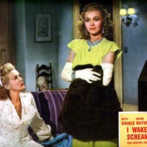 Betty Grable and Carole Landis in I Wake Up Screaming 1941