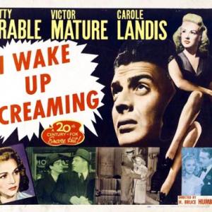 Victor Mature Betty Grable Laird Cregar and Carole Landis in I Wake Up Screaming 1941