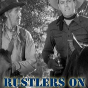 Allan Lane and Eddy Waller in Rustlers on Horseback (1950)