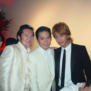 KwokLeung Gan with Tony Leung  Takuya Kimura from left to right