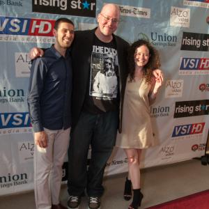 Marty Lang, Gary Ploski and Emily Morse at Rising Star Connecticut premiere, Connecticut Science Center