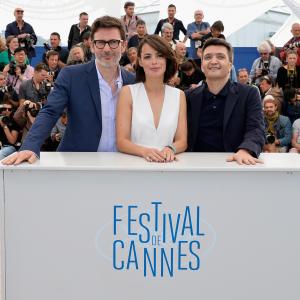 Bérénice Bejo, Michel Hazanavicius and Thomas Langmann at event of The Search (2014)