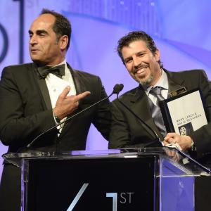 Navid Negahban (Homeland's infamous Abu Nazir) interrogates Mark Lanza at the 2013 Motion Picture Sound Editor Awards.