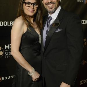 Debora Lanza (Writer) and Mark Lanza on the red carpet at the 2013 MPSE Awards