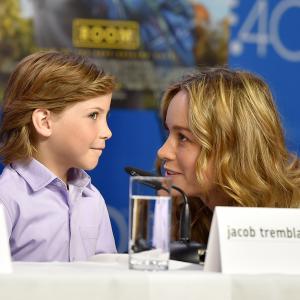 Brie Larson and Jacob Tremblay at event of Room (2015)