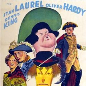 Oliver Hardy, Dennis King, Stan Laurel and Thelma Todd in The Devil's Brother (1933)