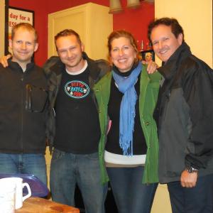 Filmmakers Ryan Reed Andy Wiest and actors Kari Wishingrad and Larry Laverty in Kalispell Montana 2014