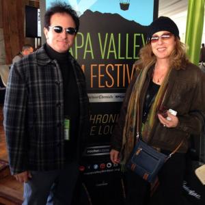 Larry Laverty with Kari Wishingrad at the 2013 Napa Valley Film Festival