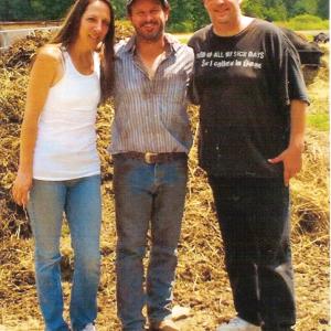 Larry Laverty, Marie Madison, and Paul Gorman on the set of 'Blood of Ohma' Rural Pennsylvania