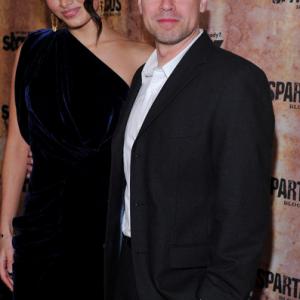 Katrina Law and Steven DeKnight at the Spartacus Premiere