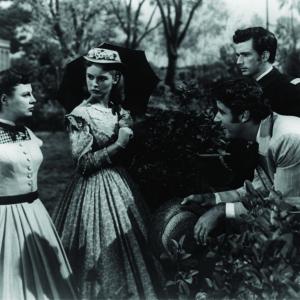 Still of June Allyson Janet Leigh and Peter Lawford in Little Women 1949