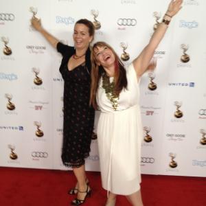 Amber J Lawson  Lori H Schwartz ATAS IMPG governor  the 2012 Emmys performers party