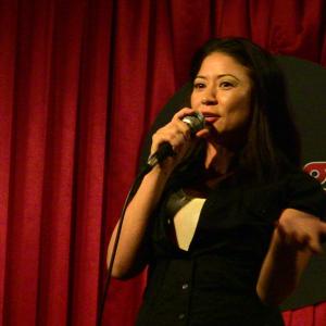 Anzu Lawson performs stand up at The Spotlight Comedy Club