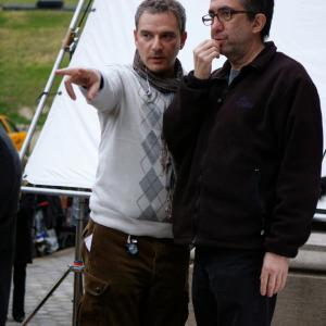 Directing Gossip Girl. Also pictured: Ron Fortunato, DP.