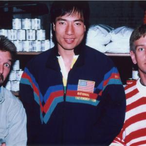 Academy Award winner (Visual Effects) Tim Drnec(left) and Julian Lee on the set of 
