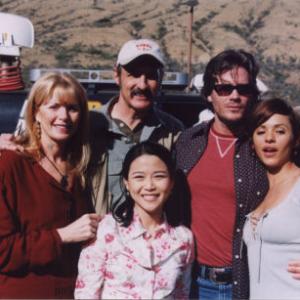 Lela Lee with fellow castmembers of Tremors The Series