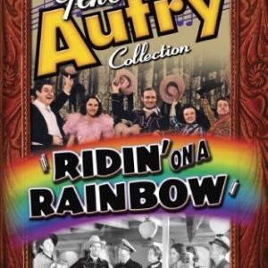 Gene Autry, Carol Adams, Smiley Burnette, Georgia Caine, Mary Lee and Ferris Taylor in Ridin' on a Rainbow (1941)