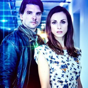 Still of Lindsay Armaou and Andrew Lee Potts in Wireless 2014