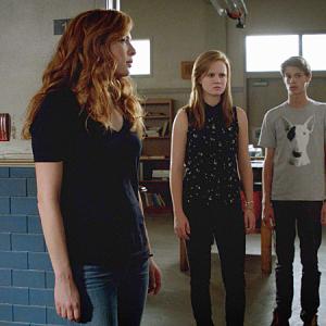 Still of Rachelle Lefevre Colin Ford Karla Crome and Mackenzie Lintz in Under the Dome 2013