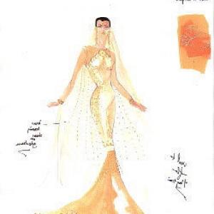 Dan Lesters costume design sketches for Thief of Baghdad