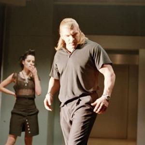 Still of Parker Posey and Paul Levesque in Blade: Trinity (2004)