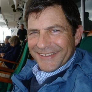 Philip Levien on board the Queen Mary 2.