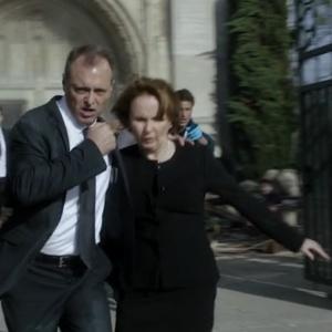 Still from Scandal 2014 with Kate Burton and Paul Adelstein