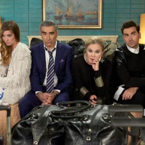 Still of Catherine O'Hara, Eugene Levy, Annie Murphy and Dan Levy in Schitt's Creek (2015)