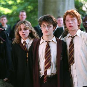 Still of Rupert Grint Matthew Lewis Daniel Radcliffe and Emma Watson in Haris Poteris ir Azkabano kalinys 2004
