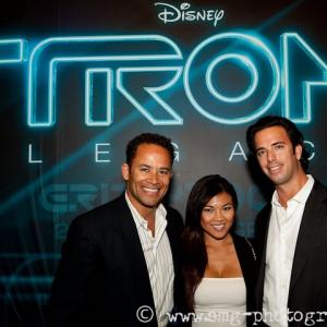 Brian Capossela of Locations@CapEquity.com Model Serena Vo and Thyme Lewis at Tron 3D Premier, Hollywood, Ca