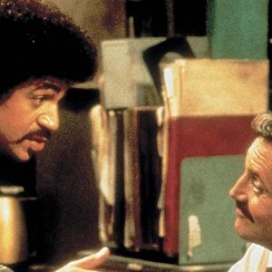 Still of Ron Glass and Hal Linden in Barney Miller 1974