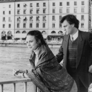 Still of Lena Olin and Derek de Lint in The Unbearable Lightness of Being 1988