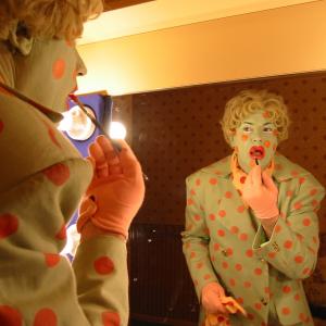 Mark Little preparing as Leigh Bowery for Boy Georges  Taboo