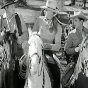 Rufe Davis Robert Livingston and Bob Steele in The Trail Blazers 1940