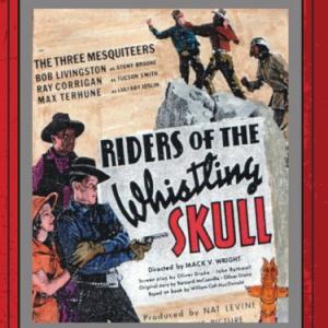 Yakima Canutt, Ray Corrigan, Robert Livingston, Mary Russell and Max Terhune in Riders of the Whistling Skull (1937)