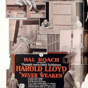 Roy Brooks Mildred Davis and Harold Lloyd in Never Weaken 1921