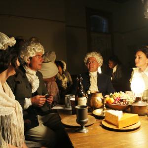 Still of Jerry O'Connell, Joe Lo Truglio and Jayma Mays in Drunk History (2013)