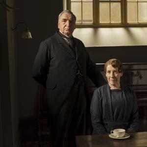 Still of Jim Carter and Phyllis Logan in Downton Abbey (2010)