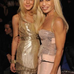 Lindsay Lohan and Donatella Versace